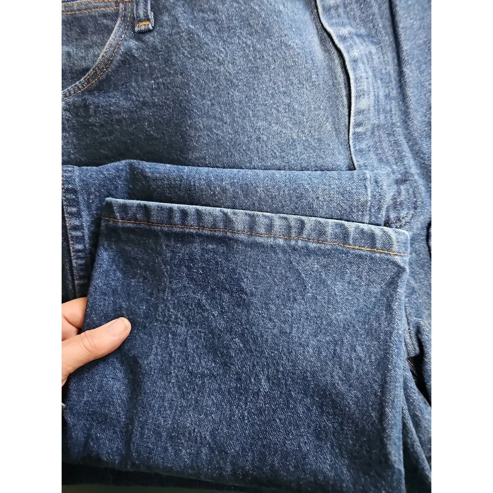 Wrangler 13MWZ Cowboy Cut Mens Jeans 42x32 NWOT Dark Blue Rigid Denim Workwear